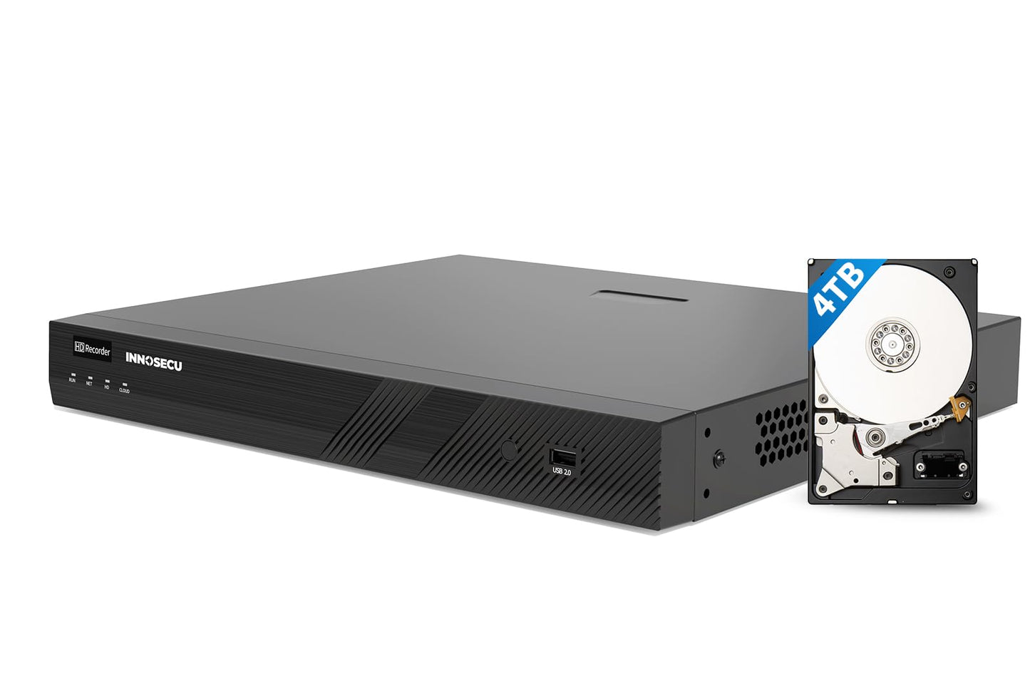 INNOSECU 12MP 16 Channel AI NVR, Surveillance Video Recorder Works with 12MP/4K/8MP/5MP/4MP PoE Cameras,Face Detection, Human/Vehicle Detection