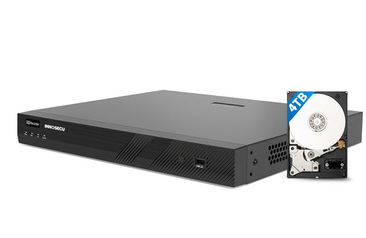 INNOSECU 12MP 16 Channel AI NVR, Surveillance Video Recorder Works with 12MP/4K/8MP/5MP/4MP PoE Cameras,Face Detection, Human/Vehicle Detection