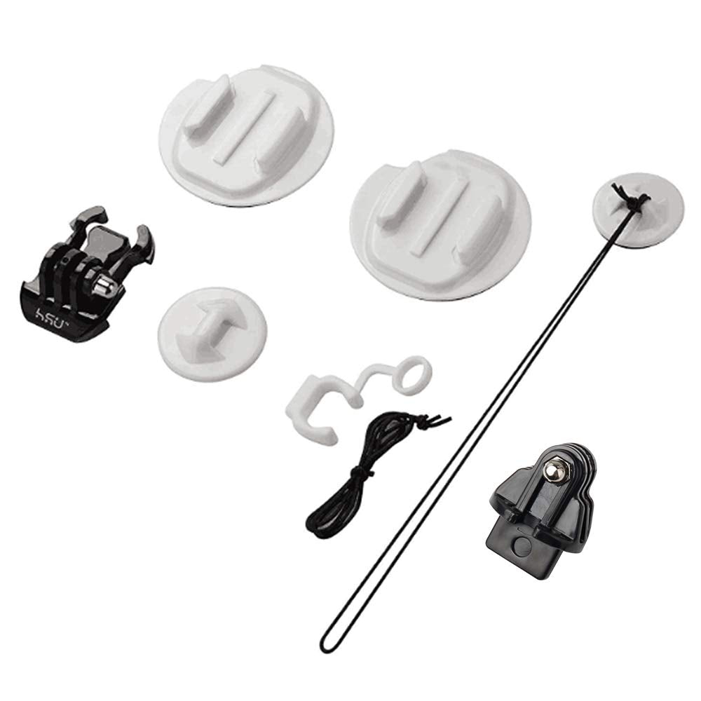 HSU Surf Mounts and Accessories for Ski, Snorkeling, Surfing, Wakeboarding Fitting GoPro Hero 13,12,11,10,9,8,7,6,5 Black, Silver, AKASO Campark,