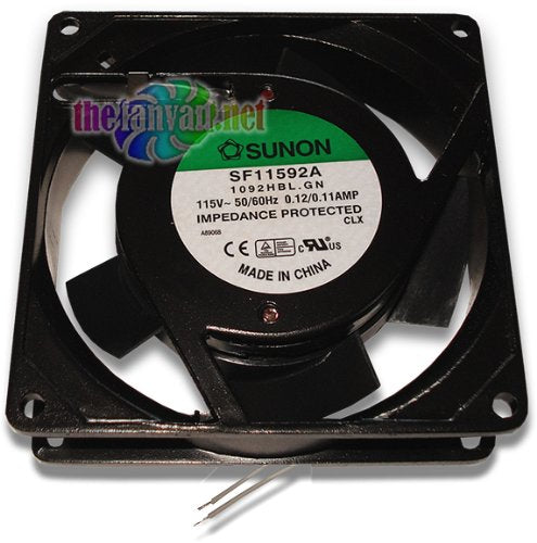 Sunon SF11592A 1092HBL.GN 92mm x 92mm x 25mm 110-120 Volt AC Metal Frame Ball Bearing Fan