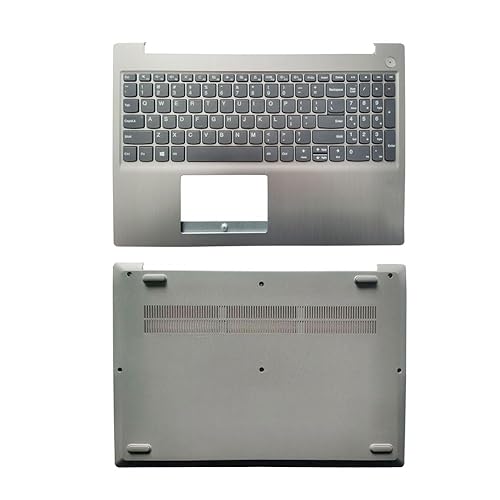 Laptop US Keyboard with Palmrest Upper Compatible for Lenovo IdeaPad 3 15ADA05 3-15 ARE05 15IML05 15IIL05 15IGL05 and Bottom Base Cover Case