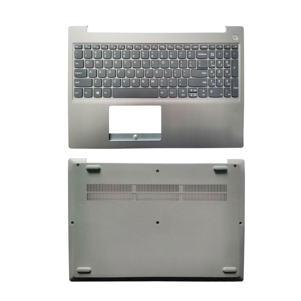 Laptop US Keyboard with Palmrest Upper Compatible for Lenovo IdeaPad 3 15ADA05 3-15 ARE05 15IML05 15IIL05 15IGL05 and Bottom Base Cover Case