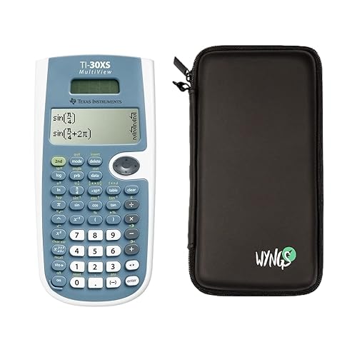 TI 30 XS Multiview Scientific Calculator + WYNGS Protective Case Black