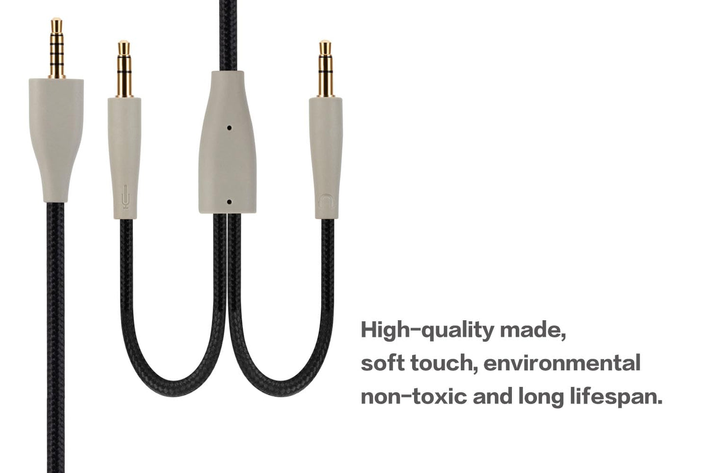 UNCLE LIGHT MMX100 Replacement Cable, Compatible with Beyerdynamic MMX100 Gaming Headset, 3.5mm Headsets Aux Cord, 6.6 Ft (2 Meters), Black