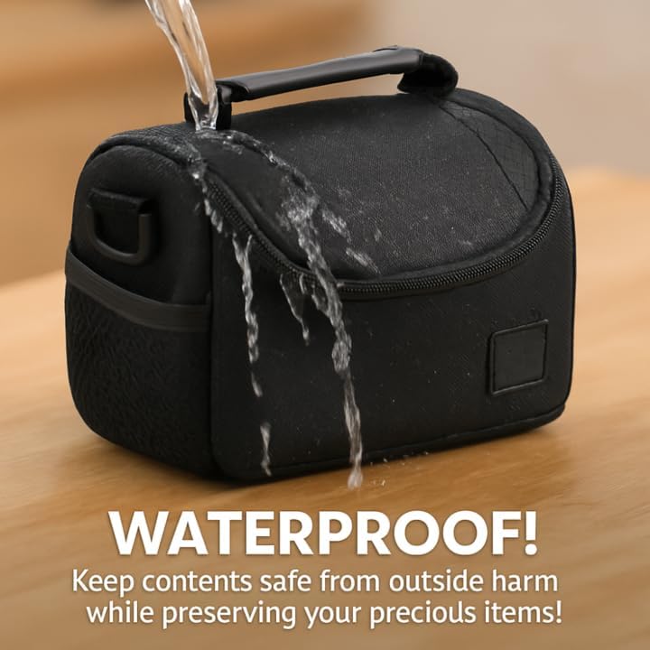 Small Padded Camera Bag with Shoulder Strap - Compact DSLR & Mirrorless Camera Carrying Case, Lightweight Protective Crossbody Case