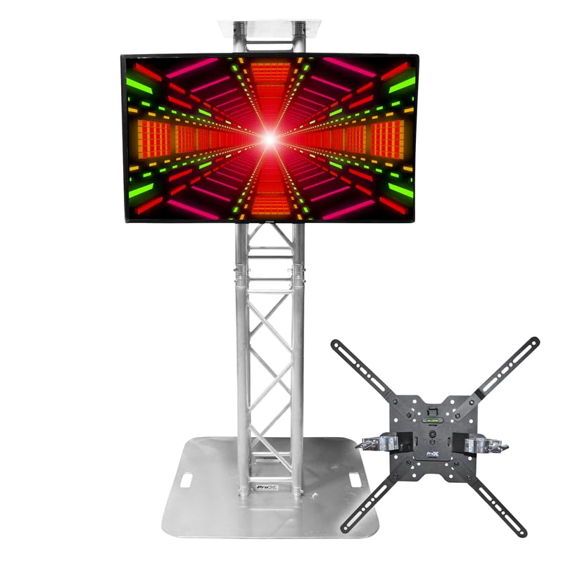 Prox XT-MEDIAMOUNT Universal 32" to 80" TV Bracket Clamp with Vesa Mounting Bracket for F34 F32 12" Bolt Truss or Speaker Stands