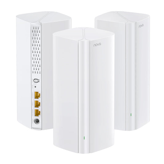Tenda AX3000 WiFi 6 Mesh System Nova MX12- Whole Home Mesh WiFi Coverage up to 7,000 sq. ft., Dual-Band WiFi Mesh Network for 160+ Devices, Fast