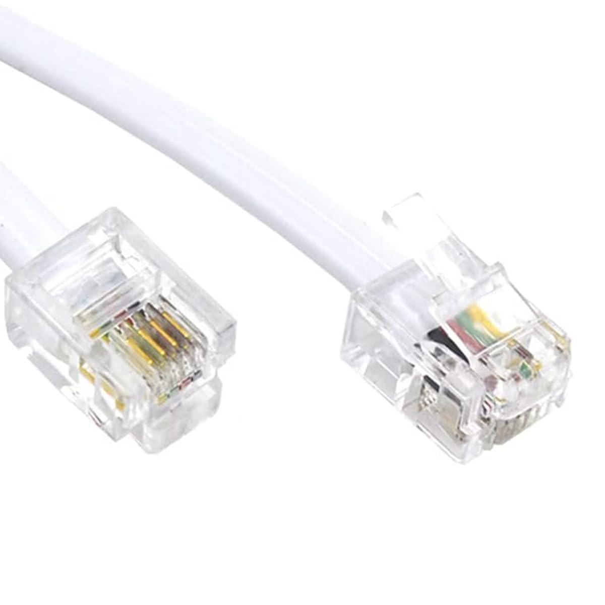 NEORTX RJ11 to RJ11 Cable 5ft, 1.5 Meters Phone Cord Telephone Line Extension Cord Cable Wire Male to Male 6P4C Modular Plug for Landline Telephone