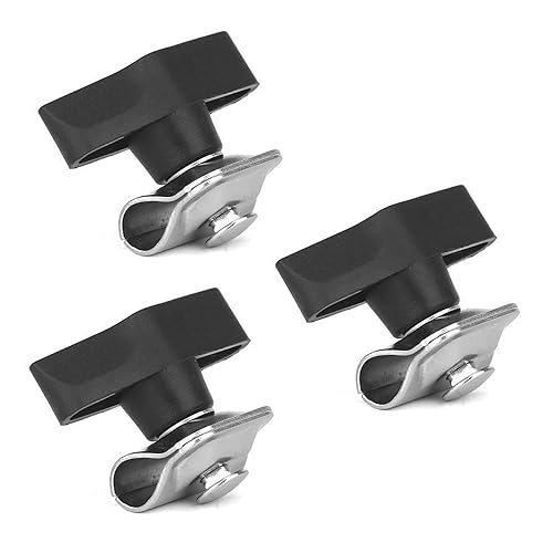 ThtRht 3 Pack Boom Arm Screw Mount Bolt Bracket Replacement Clamp Fastener with Tightening Knob for Mic Arm Stand Microphone Arm Scissor Microphone