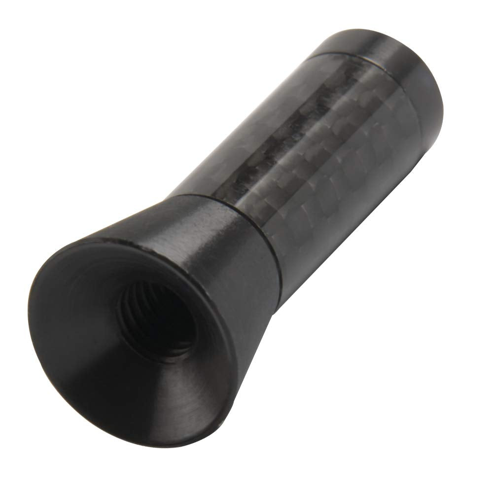 1.4" Short Carbon Fiber Antenna Aluminum Black Vehicle Car Aerial Universal Replacement by GTP