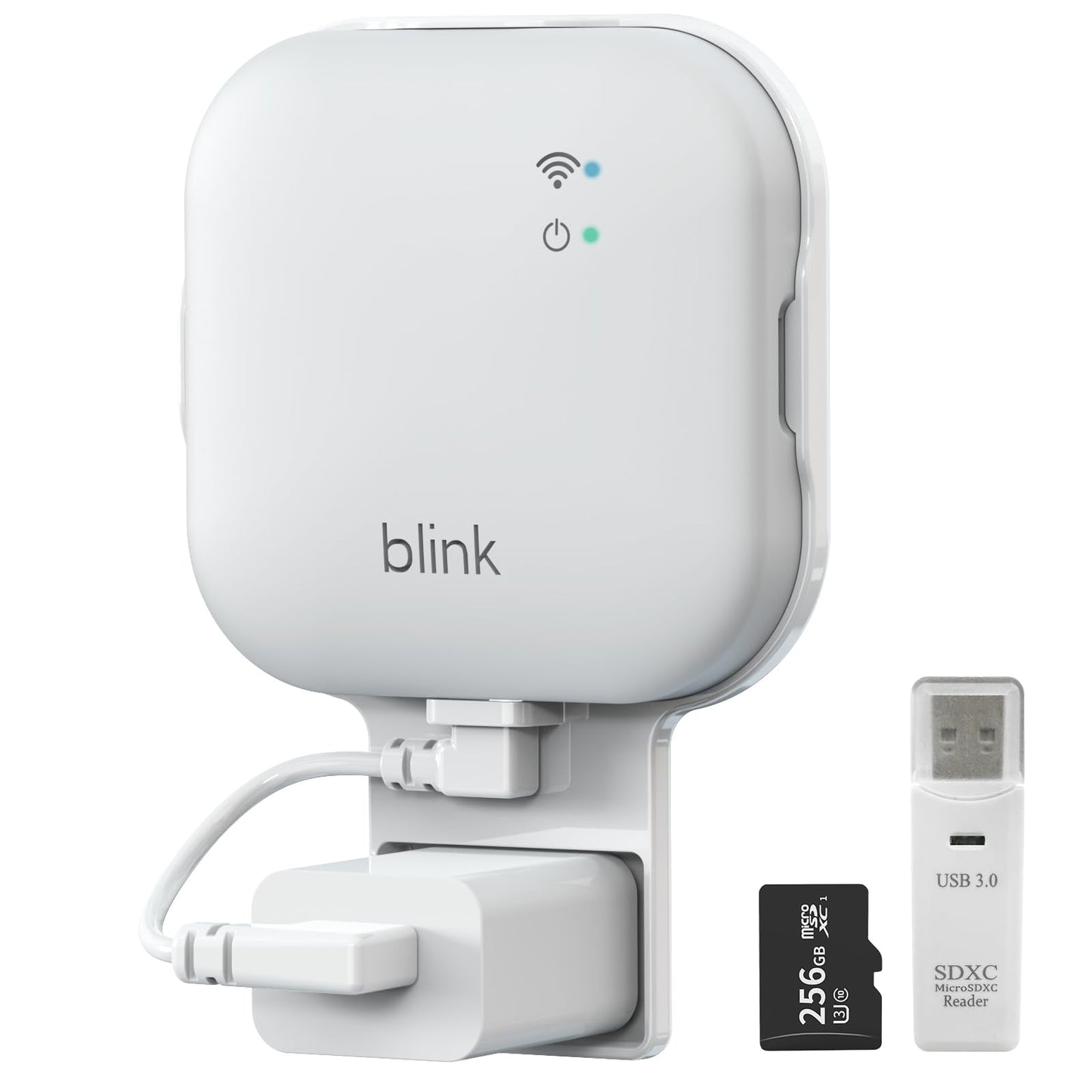 256GB MicroSD Card and Sync Module XR Mount, No-Drilling Mount for Blink Outdoor/Indoor Security Cameras, USB-C Cable, SD Card Reader (Sync Module XR