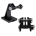 Picatinny Rails Airsoft Rail Helmet Excavator Mounts Bracket Adapter for GoPro Action Camera (2Black)