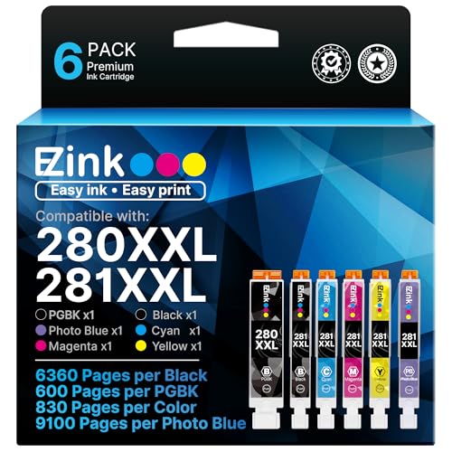 E-Z Ink TS9120 Ink Cartridges Compatible for Canon 280 281 Ink Cartridges