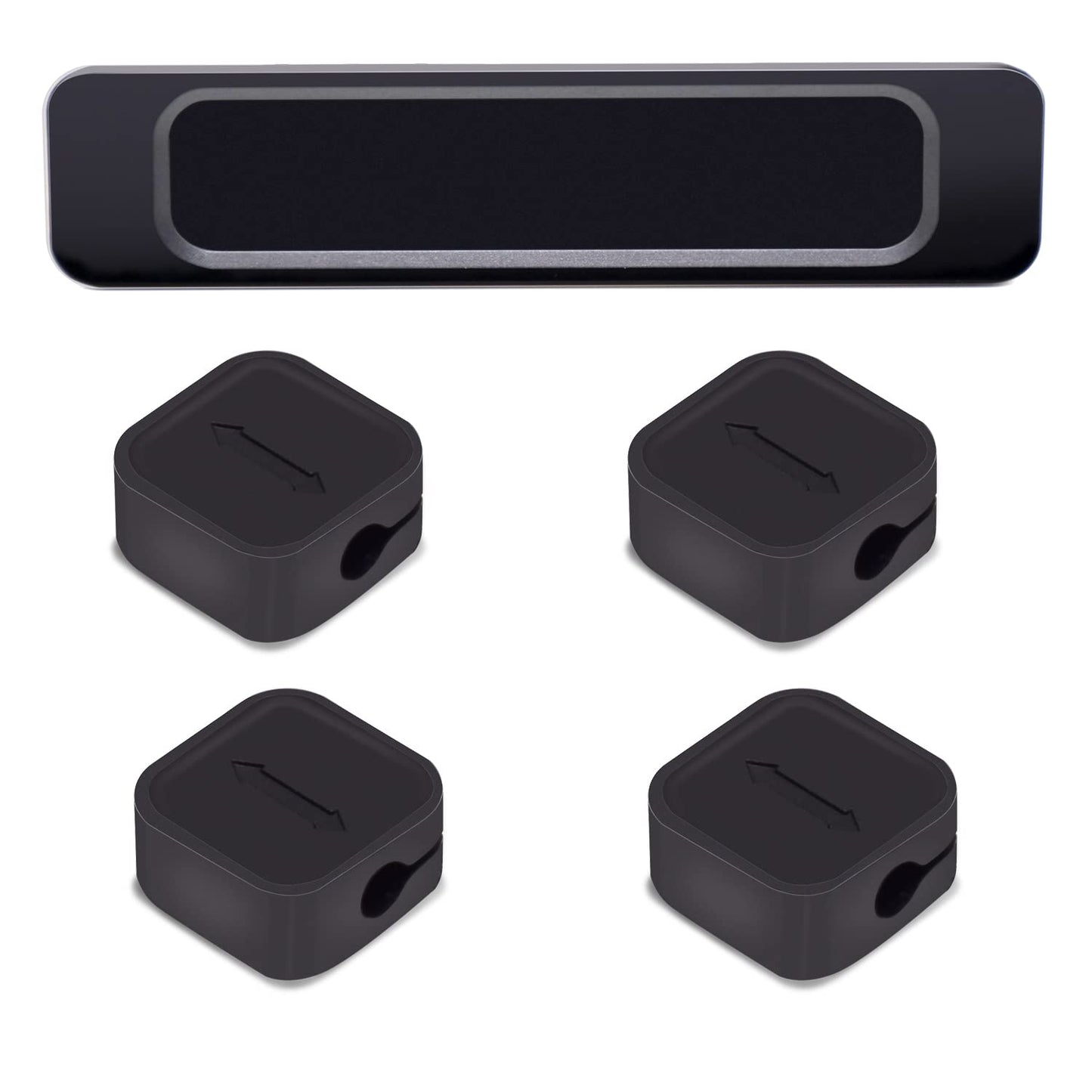 OYE 4 Pieces Magnetic Cable Holder Clips, Cable Clips Management Cord Organizer for Max.5mm Wires Desk Top Wall Cord USB Cable Power Wire Mose Cable