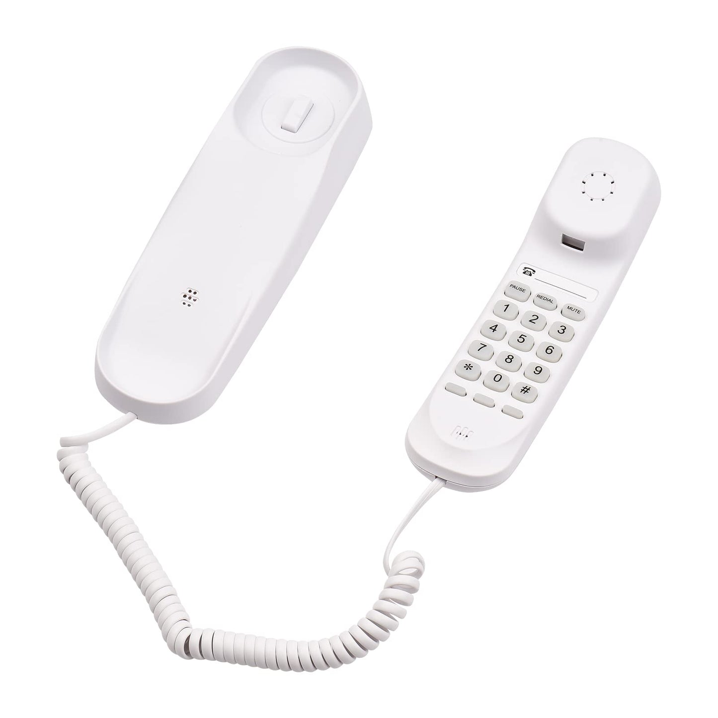 BISOFICE Corded Phone, Landline Phone for Home with Cord, No AC Power/Battery Required Wall Mountable Phone for Landline Supports Mute/Pause/Redial