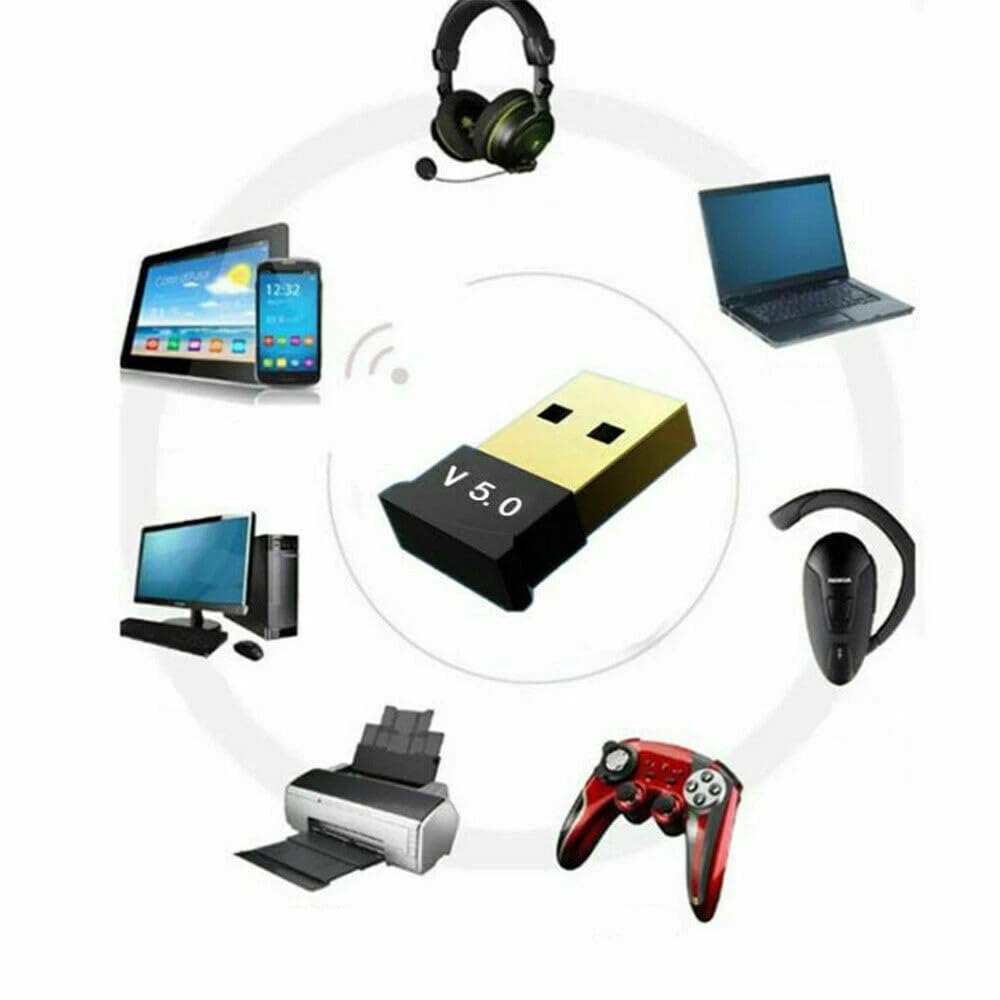 USB Bluetooth 5.0 Adapter, USB Bluetooth Dongle Receiver for PC/Laptop,