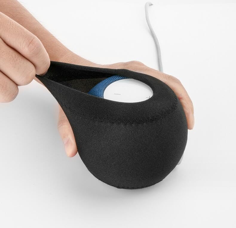 Coyktonty Protective Cover for Apple Smart Speaker dust Cover Homepod Mini Audio Waterproof Elastic Storage (Black)