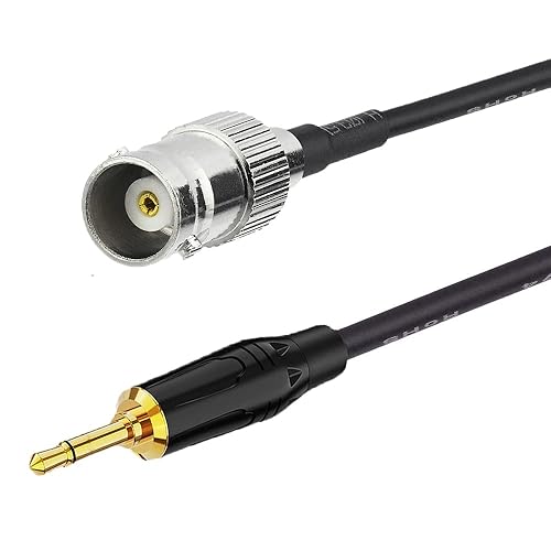 supmory BNC Female to 3.5mm Mono 1/8" TS Stereo Plug Adapter Radio Antenna Extension Cable 1.6 feet