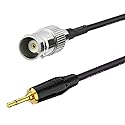 supmory BNC Female to 3.5mm Mono 1/8" TS Stereo Plug Adapter Radio Antenna Extension Cable 1.6 feet
