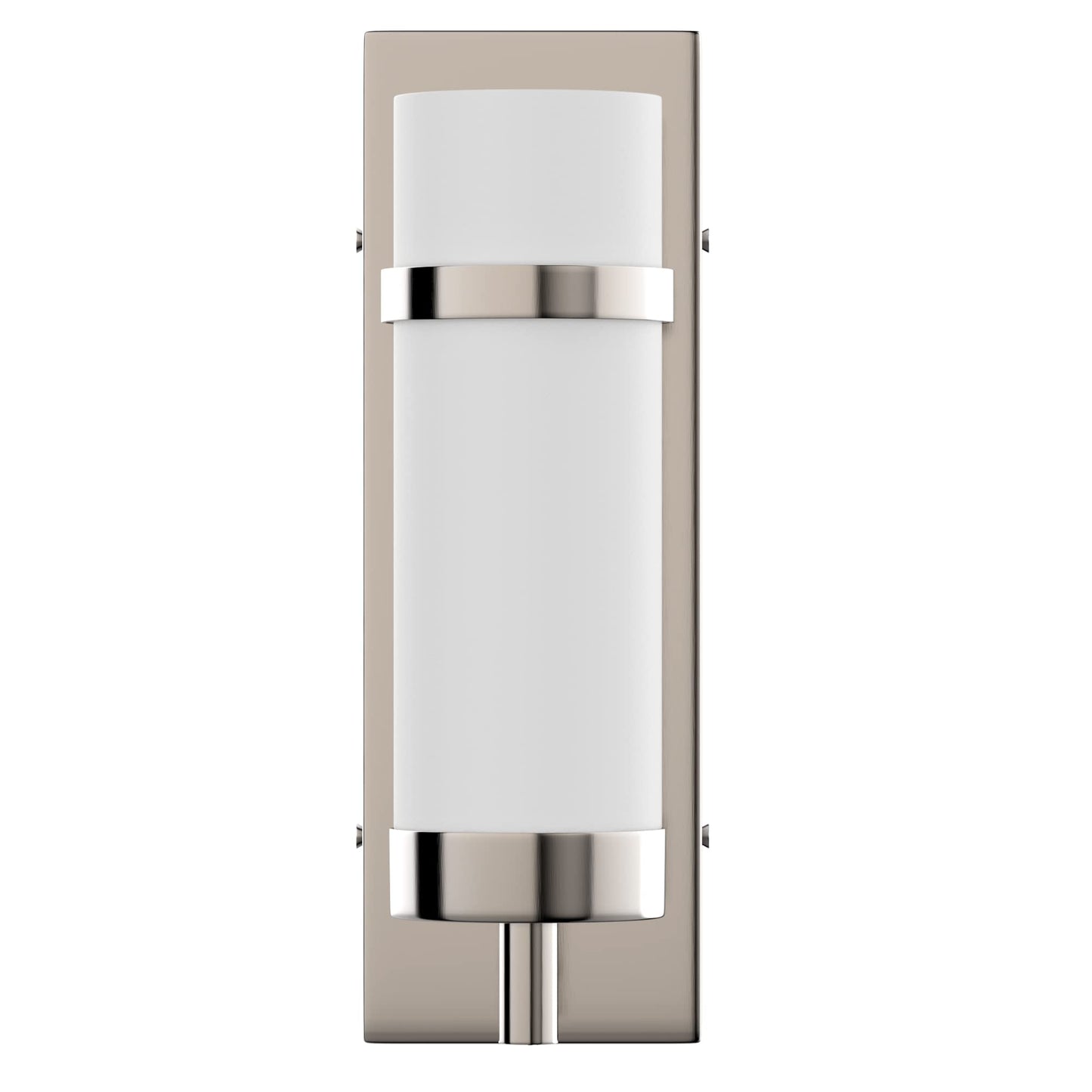 LEDMyplace LED Wall Sconce, Smart Wall Light Fixture Indoor, E26 Base, Brass Sconces, Glass Shade, Satin Nickel Finish, Modern Decorative Candle