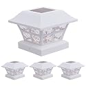 GreenLighting Evolve White Solar Post Cap Lights - 4x4 Post Caps and Outdoor Post Lights - Waterproof Solar Lights for Fence Posts - Solar Post Lights