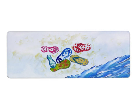 Betsy Drake GP154 31.5 x 11.8 in. Six Flip Flops Gaming Mousepad & Bar Mat