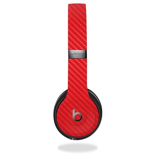 MightySkins Carbon Fiber Skin for Beats by Dr. Dre Solo 3 Wireless - Black Wood | Protective, Durable Textured Carbon Fiber Finish | Easy to Apply…