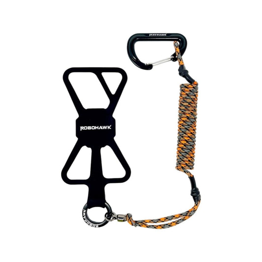 Robohawk Talon Universal Phone Harness and Tether System | Smartphone Lanyard for Fishing, Hiking, Skiing, Kayaking, and Outdoors - 4ft Stretch - Case