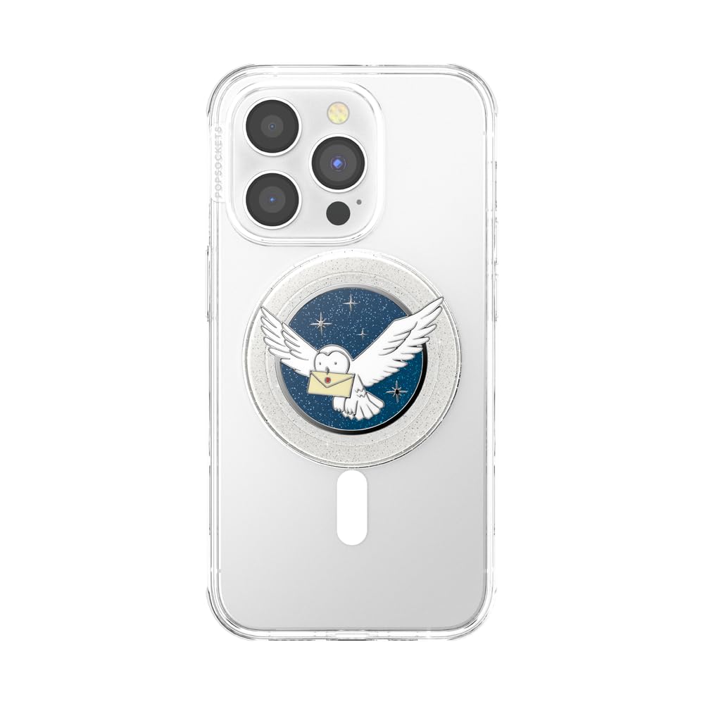 PopSockets Phone Grip for MagSafe, Magnetic Holder, Phone Stand, Harry Potter - Enamel Hedwig