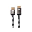 Monoprice 4K Braided High Speed HDMI Cable - CL3 In Wall Rated, YCbCr 4:4:4, 18Gbps, Active, 100 Feet, Gray