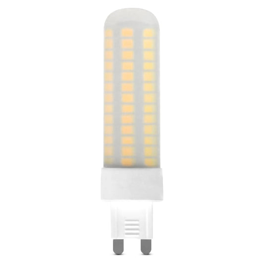 Feit Electric T4 LED Bulb G9 Base, Dimmable, 60W Equivalent, 3000K Warm White, 120V, 740 Lumens, 10,000 Hour Lifetime, Vanity Light Bulbs