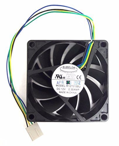 Everflow 70x70x15mm PWM Dual Ball Bearing 12 Volt Fan #R127015BU