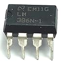 Juried Engineering LM386N-1/NOPB LM386N-1 LM386 Wide Input Voltage Low Power Audio Amplifier with Internal Gain DIP-8 Breadboard-Friendly (Pack of 10)