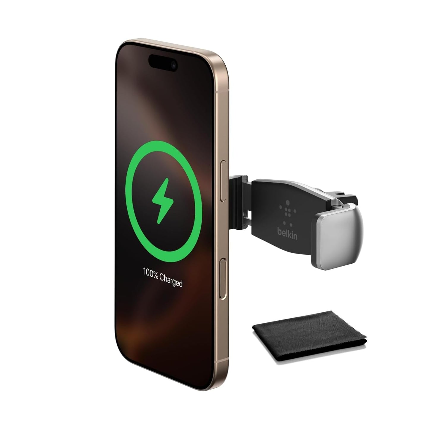 Belkin Universal Car Vent Mount for Smartphones - Secure Adjustable Grip Holder for iPhone, Samsung, Pixel, LG, Rotates 180° for Portrait & Landscape