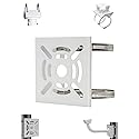 Lighfast Universal Wall Mounting Bracket with 2 Loops, Vertical Pole Mount Adapter for CCTV Security Camera PTZ Dome Indoor Outdoor AP Access Point