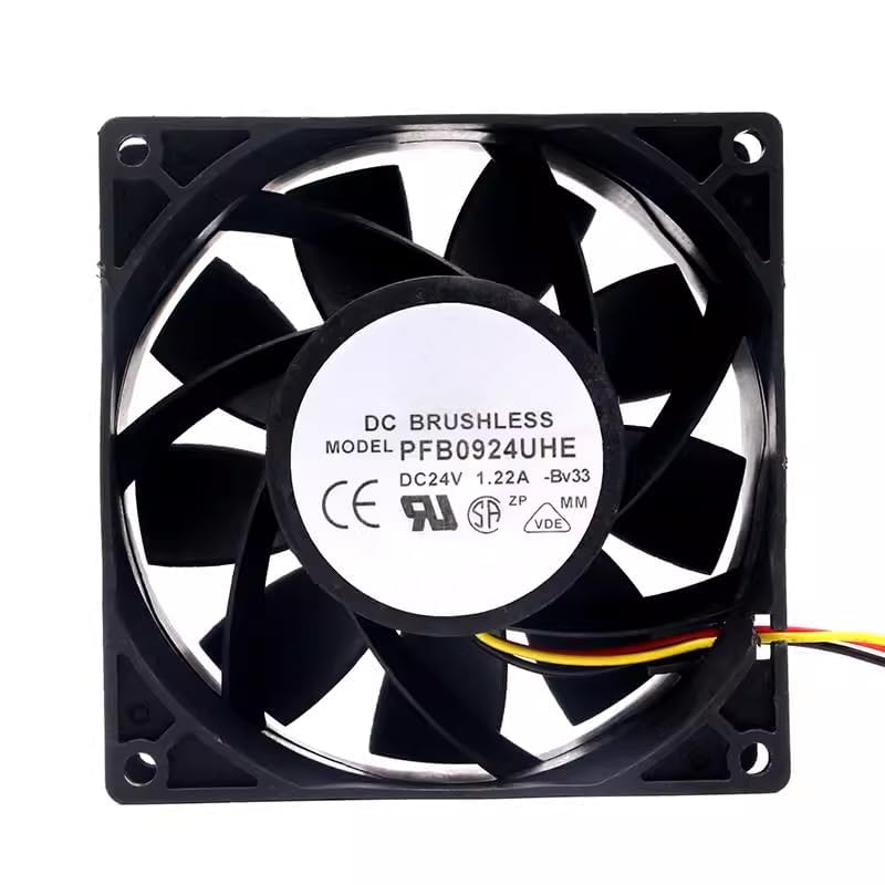 PFB0924UHE DC 24V 1.22A 29.28W 90x90x38mm 3-Wire Cooling Fan