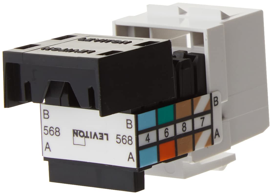 Leviton Category 5 QuickPort Connector, CAT 5, 41108-RW5, White