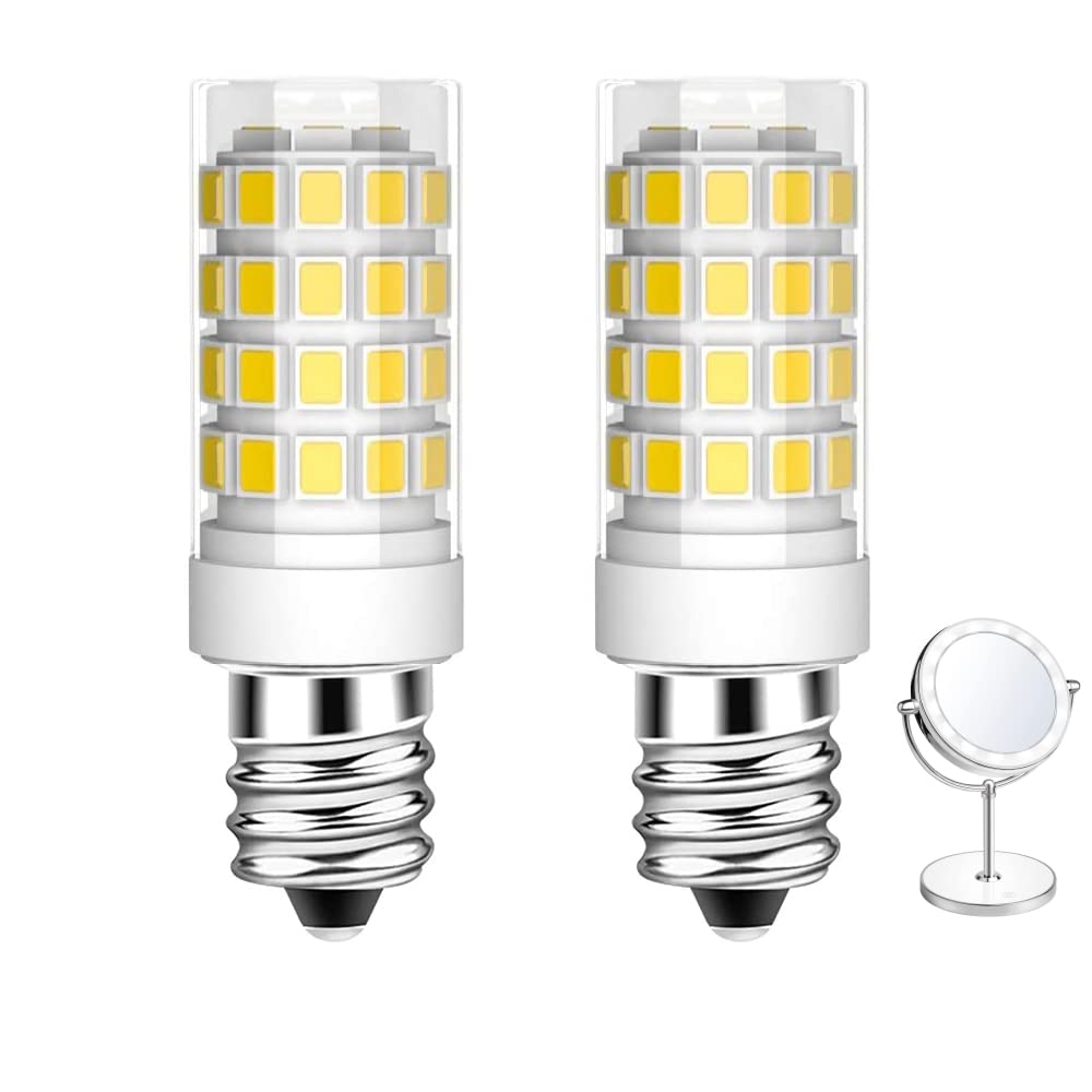 SZKOV 2-Pack 4W LED Bulb for Cosmetic Vanity Makeup Mirror with Single Double Sided Lighted Magnification 120V Mirror Replacement Bulbs 40W Equivalent