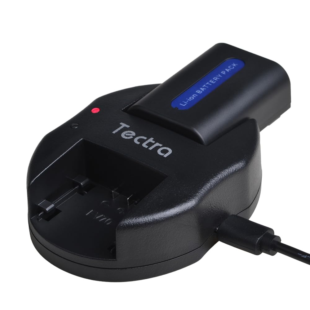 Tectra 2-Pack NP-FH50 Battery and Dual Charger for Sony NP-FH30 NP-FH40 NP-FH50 Battery, Sony Alpha DSLR-A230 DSLR-A290 DSLR-A330 DSLR A380 DSLR A390