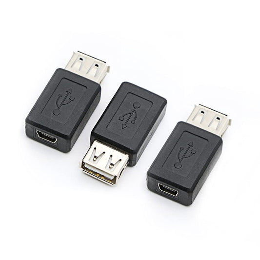 rgzhihuifz 3 Pack USB 2.0 A Female to USB B Mini 5 Pin Female Adapter Converter