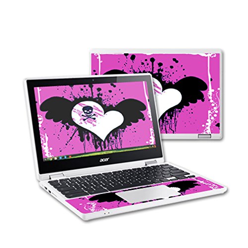 MightySkins Skin Compatible with Acer Chromebook R11 Screen case wrap Cover Sticker Skins Poison Heart