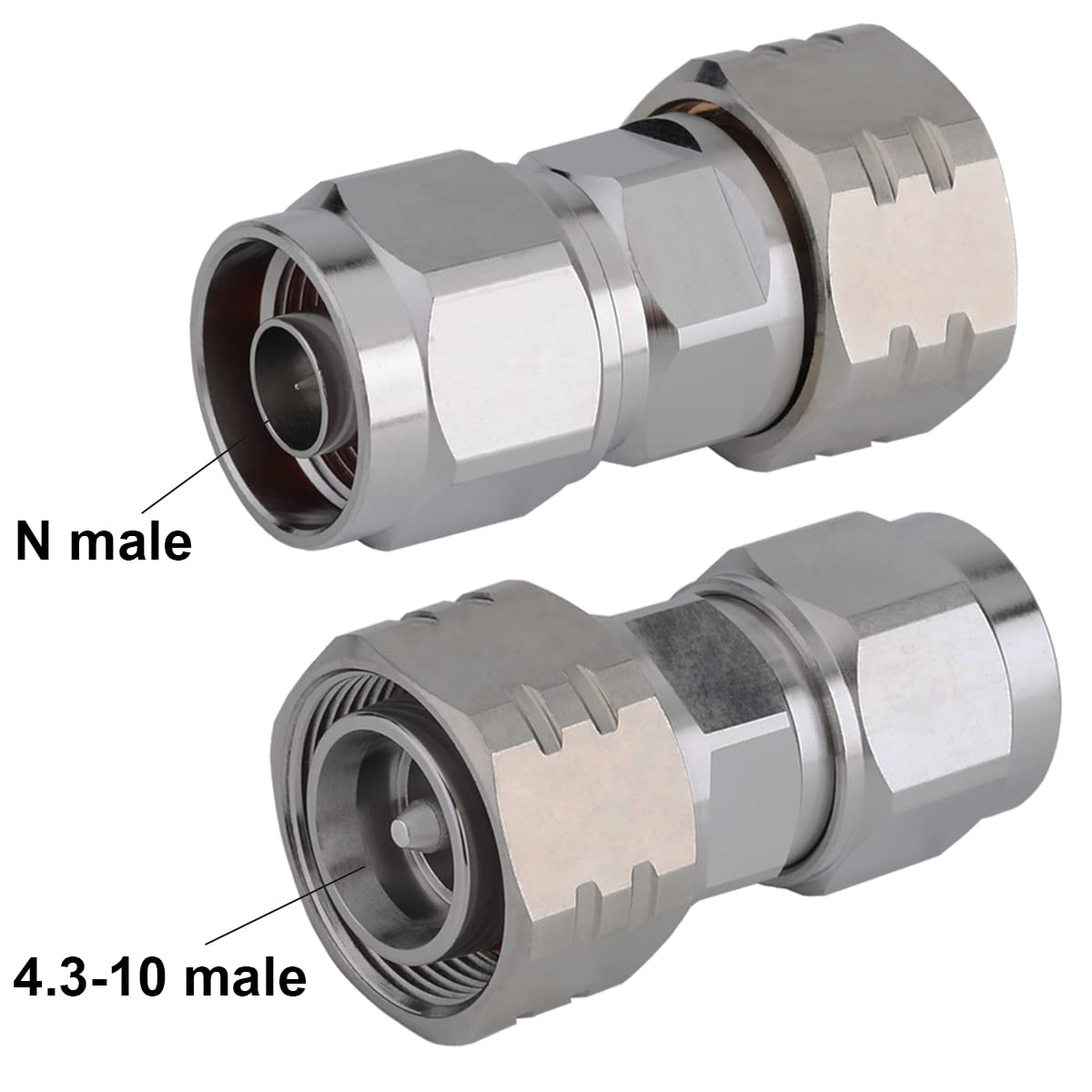 Come-buy 4.3/10 Mini DIN Connector Male Plug to N Male Plug Adapter 4.3-10 Mini DIN Male to N Male Aadptor (4.3/10 Male to N Male),4310-N-JJ