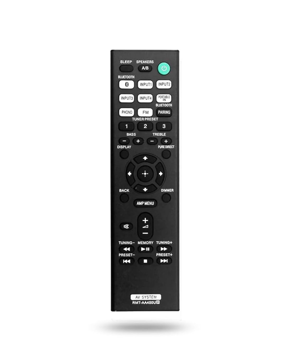 RMT-AA400U Replacement Remote Control for Sony Stereo RMTAA400U STRDH190 STR-DH190 AV Receiver Home Theater System