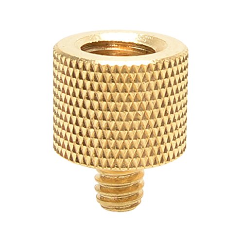 Foto&Tech Brass Screw Adapter Spigot 3/8"-16 Female to 1/4"-20 Male Tripod Thread Reducer Compatible with Camera Cage/Shoulder Rig/Tripod/Socket