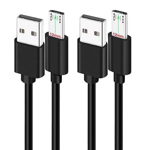 UNIDOPRO 2Pcs 3FT 12mm Long Tip Micro USB Cable Compatible with Blackview BV4000 BV4900 BV5500 Pro/Plus BV5800 BV6000 BV6000s /Oukitel WP12 WP8 Pro