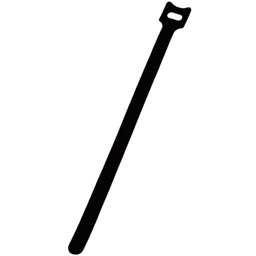 NavePoint 10 Inch Hook and Loop Reusable Strap Cable Cord Wire Ties 25 Pack Black