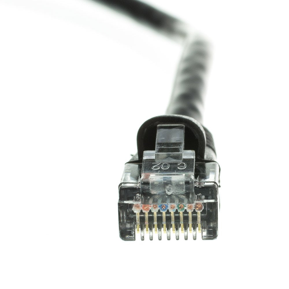 CableWholesale Cat5e UTP Ethernet Cable, Snagless Boot, PoE, 50 ft, Black