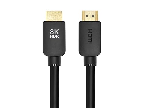 Monoprice Ultra 8K HDMI Cable - High Speed, 8K@60Hz, 48Gbps, Dynamic HDR, eARC, Compatible with PS5, Xbox Series X, Series S and More, 6 Feet, Black