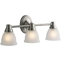 KOHLER Wall Sconce, Transitional Triple Wall Sconce, Forte Collection, Brushed Nickel, K-11367-BN