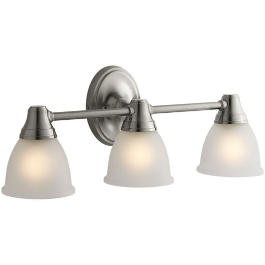 KOHLER Wall Sconce, Transitional Triple Wall Sconce, Forte Collection, Brushed Nickel, K-11367-BN